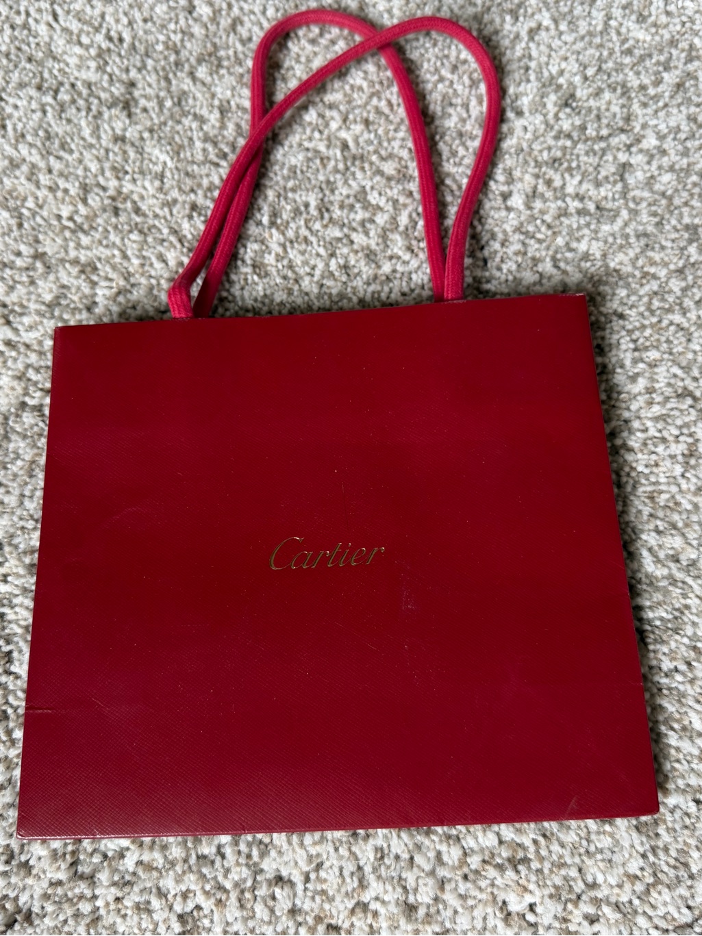 Cartier Red Luxury Paper Shopping Gift Bag